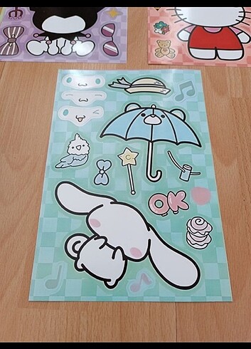  Beden Hello kitty kuromi tak çıkar sticker 