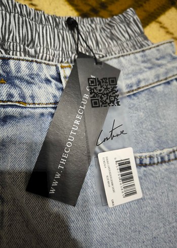 Gri Baskılı Kadın Denim Pantolon