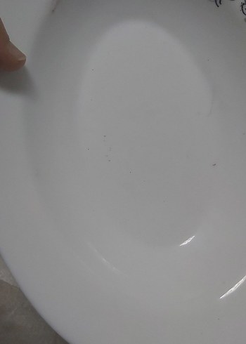 Desenli Beyaz Porselen Kayık Tabak Seti - Görsel 9