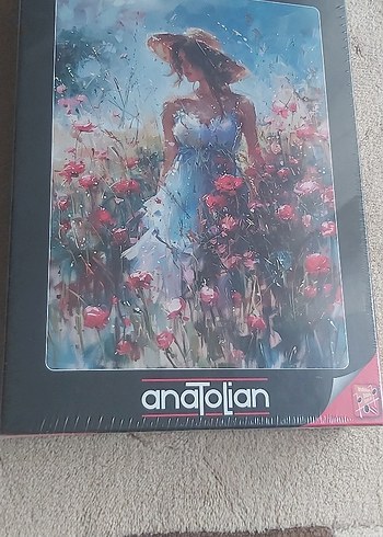 Renkli Çiçekler ve Kadın Temalı Puzzle - Görsel 5