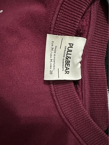 m Beden bordo Renk Pull and bear sweatshirt