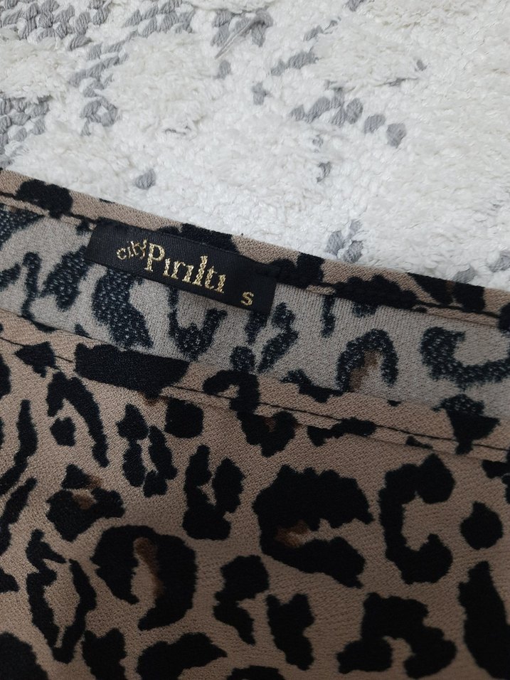 Kahverengi Leopar Desenli Kadın Tulum - Görsel 4