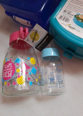 Pembe ve Mavi Bebek Biberon Seti - Görsel 4