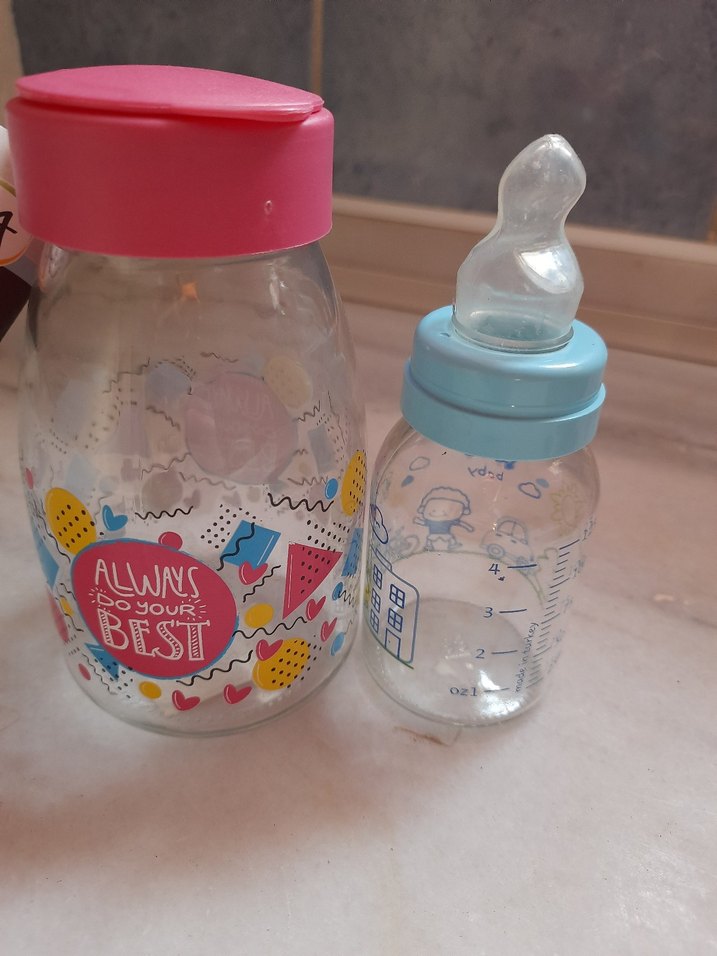 Pembe ve Mavi Bebek Biberon Seti - Görsel 2