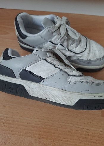 Gri Bağcıklı  Spor Ayakkabı - Görsel 2