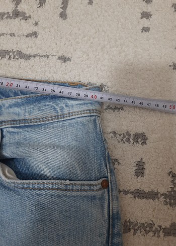 Gri Kadın Midi Boy Denim Jean - Görsel 3