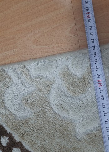 Beden kahverengi Renk Bej ve Gri Soyut Desenli Halı