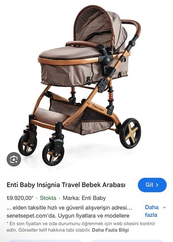 Enti Baby Insignia Travel Bebek Arabası