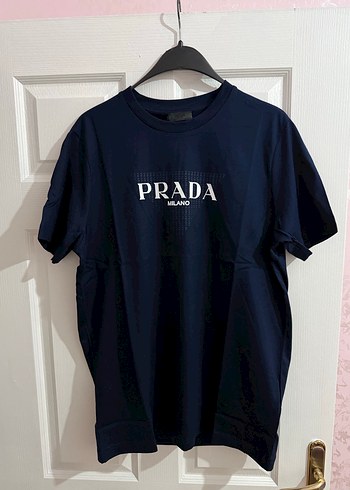 Prada Lacivert Pamuklu Erkek Tişört
