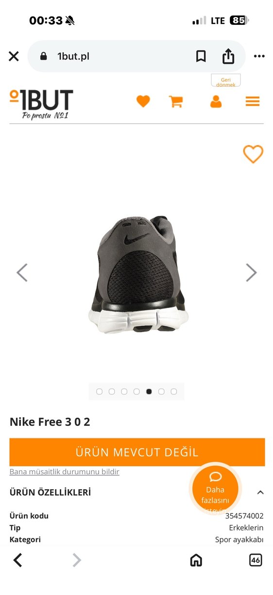 Gri Nike Free 3.0 2 Erkek Spor Ayakkabı - Görsel 4