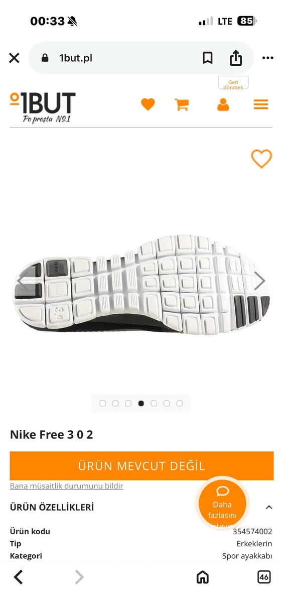 Gri Nike Free 3.0 2 Erkek Spor Ayakkabı - Görsel 2