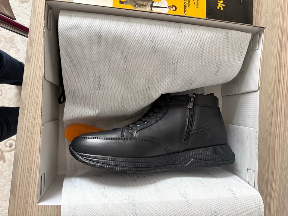 Siyah Fermuarlı Erkek Biker Bot - Görsel 3