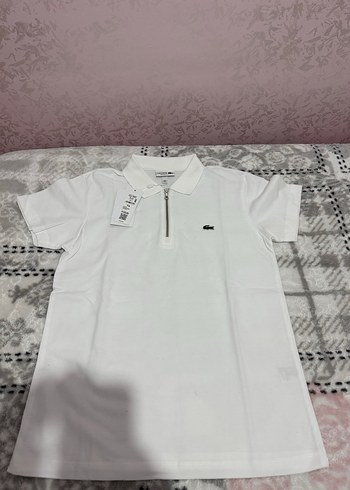 Lacoste Beyaz Fermuarlı Polo Tişört - Görsel 9