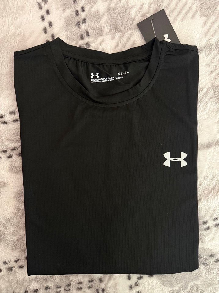 Erkek Siyah Kısa Kollu Spor Tişört - Görsel 2