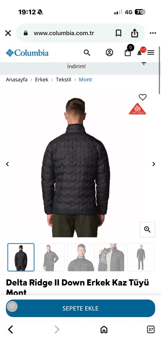 Delta Ridge II Erkek Kaz Tüyü Mont - Görsel 2