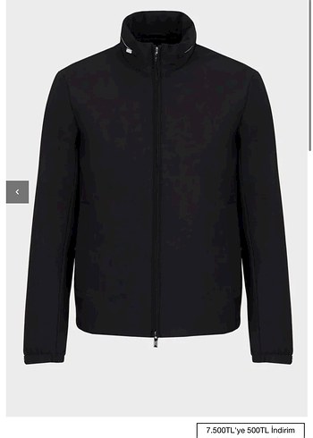 Emporio Armani Siyah Fermuarlı Erkek Mont - Görsel 3