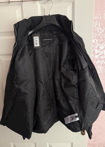 Emporio Armani Siyah Fermuarlı Erkek Mont - Görsel 6