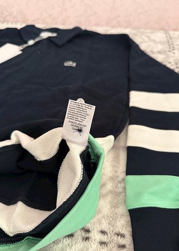 Lacoste Siyah Çizgili Uzun Kollu Polo Tişört - Görsel 6