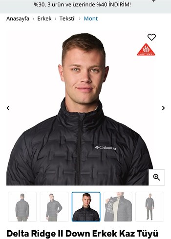 Delta Ridge II Erkek Kaz Tüyü Mont - Görsel 3