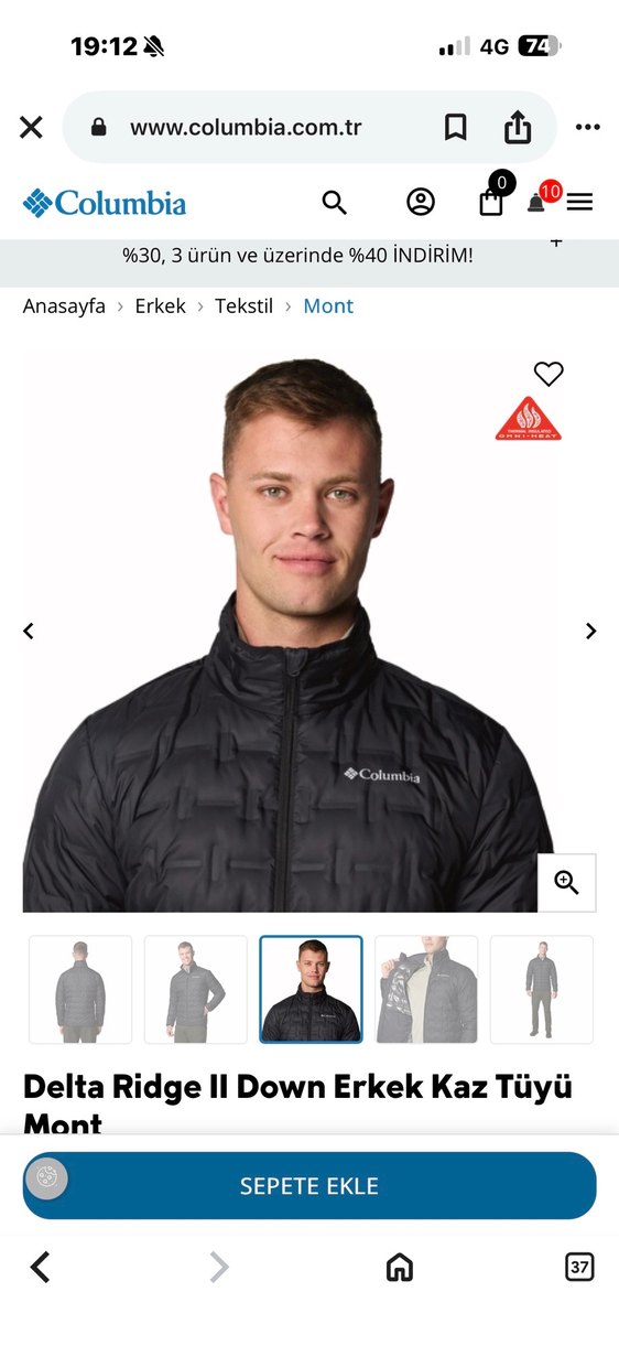 Delta Ridge II Erkek Kaz Tüyü Mont - Görsel 3