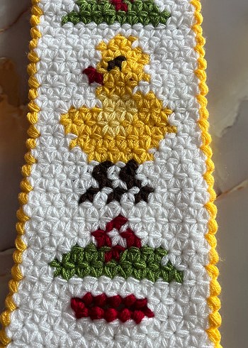 Renkli Örme Tavuk Desenli Banyo Süngeri - Görsel 2