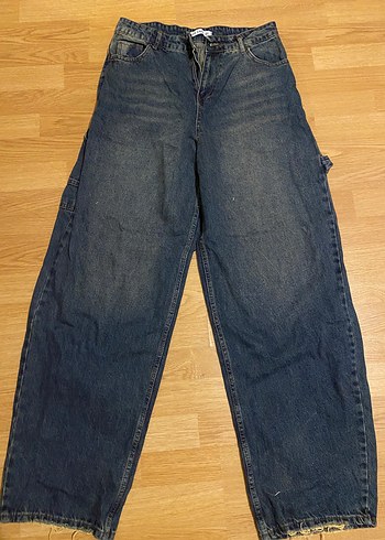 Diğer Koyu Mavi Rahat Kesim Denim Jean