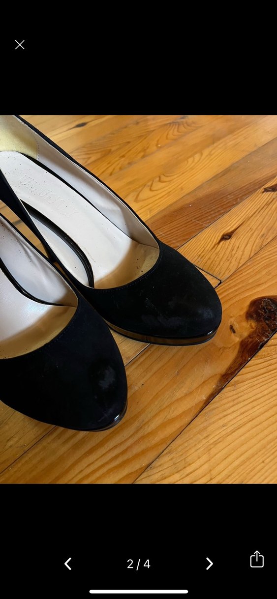 Siyah Platform Topuklu Klasik Stiletto - Görsel 2