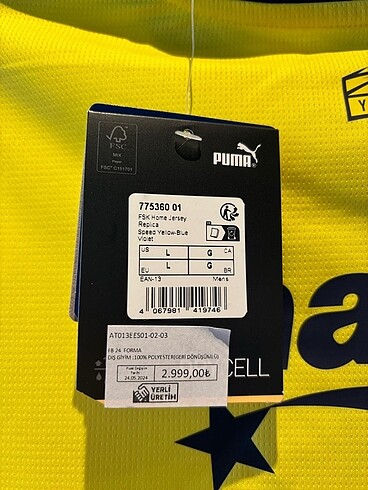 l Beden Orijinal Fenerbahçe Forma