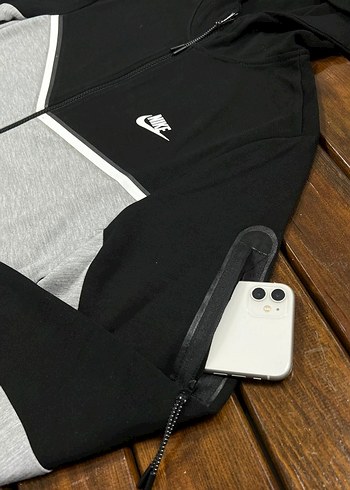 Nike Nike siyah Gri Fermuarlı Eşofman Takımı