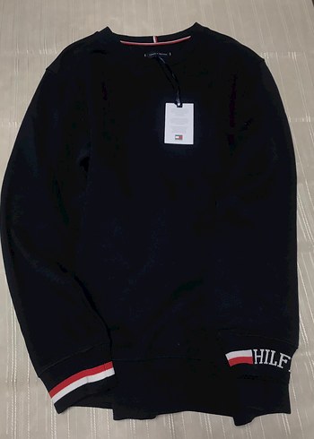 Tommy Hilfiger Erkek Lacivert Sweatshirt Uzun Kollu