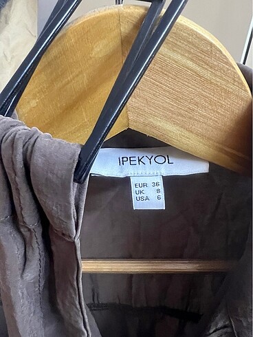 36 Beden İpekyol kahverengi elbise