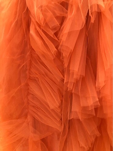 12-13 Yaş Beden turuncu Renk Abiye /Mezuniyet elbisesi