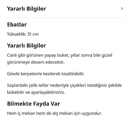 Ikea İkea yapay bitki
