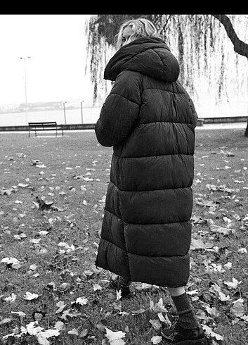 Zara Zara anorak su ve rüzgar geçirmez kaban siyah Xl