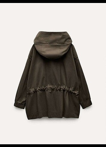 Zara Zara fiyonklu oversize parka 36 beden haki
