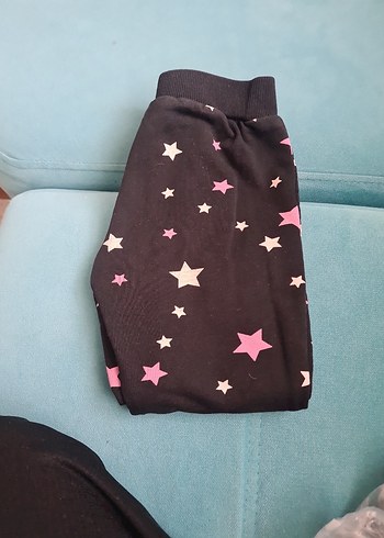 Kız Çocuk Siyah Yıldız Desenli Bağcıklı Eşofman en 25 boy 61 cm - Görsel 4