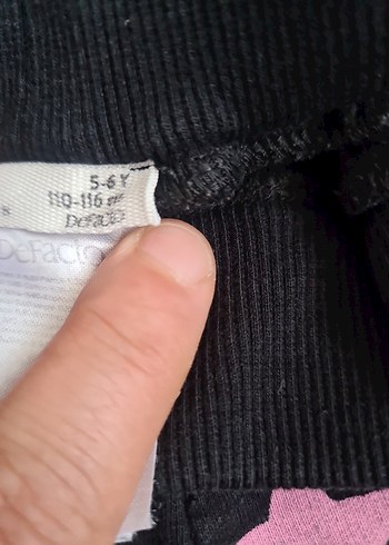 Kız Çocuk Siyah Yıldız Desenli Bağcıklı Eşofman en 25 boy 61 cm - Görsel 3