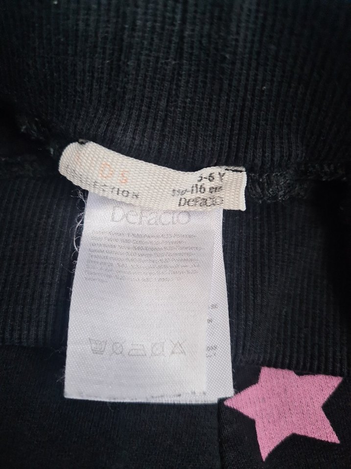 Kız Çocuk Siyah Yıldız Desenli Bağcıklı Eşofman en 25 boy 61 cm - Görsel 2