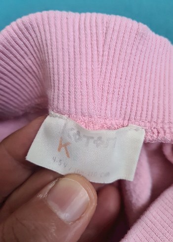 Pembe Kız Çocuk Rahat Kesim Eşofman Altı en 24 boy 60 cm - Görsel 3