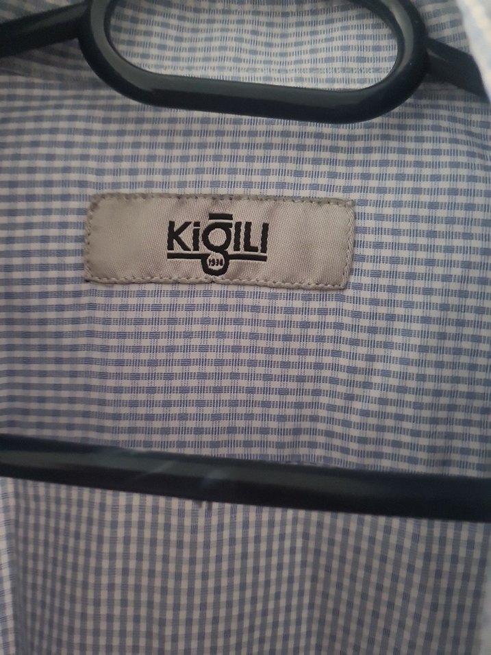 Erkek Mavi Keten Gömlek Uzun Kollu Rahat Kesim - Görsel 2