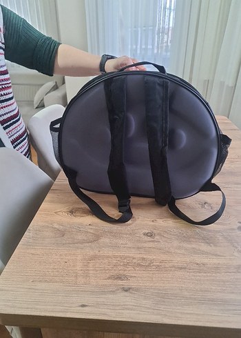 Şeffaf Önlü Siyah Kedi Taşıma sırt cantası - Görsel 7