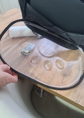 Şeffaf Önlü Siyah Kedi Taşıma sırt cantası - Görsel 4