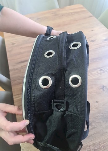 Şeffaf Önlü Siyah Kedi Taşıma sırt cantası - Görsel 6