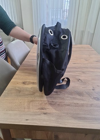 Şeffaf Önlü Siyah Kedi Taşıma sırt cantası - Görsel 3