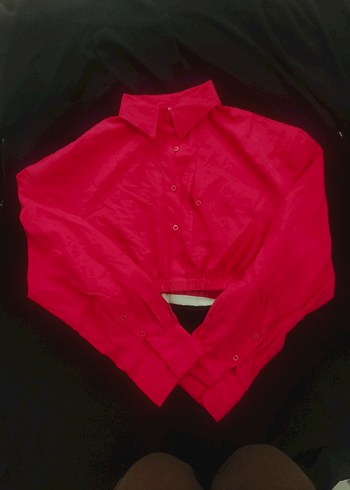 Pembe Düğmeli Uzun Kollu Kadın Gömlek - Görsel 4