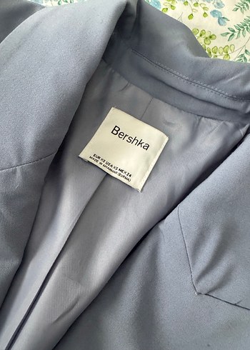 Bershka Bershka Düğmeli Mavi Kadın Blazer Ceket