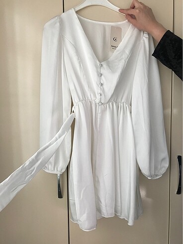 38 Beden beyaz Renk Elbise