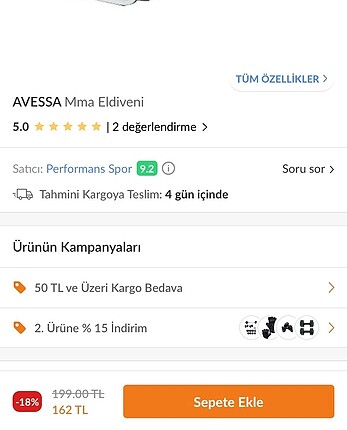 l Beden siyah Renk Boks eldiveni Avessa
