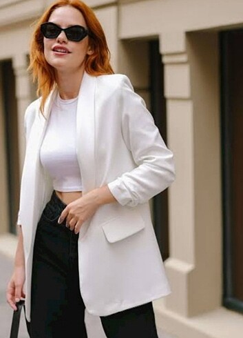 Beyaz blazer ceket 