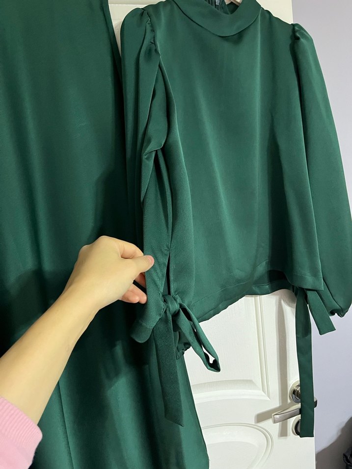 Özel tasarım bir takım şık gece ıcın uygun saten sorunu yoktur - Görsel 4